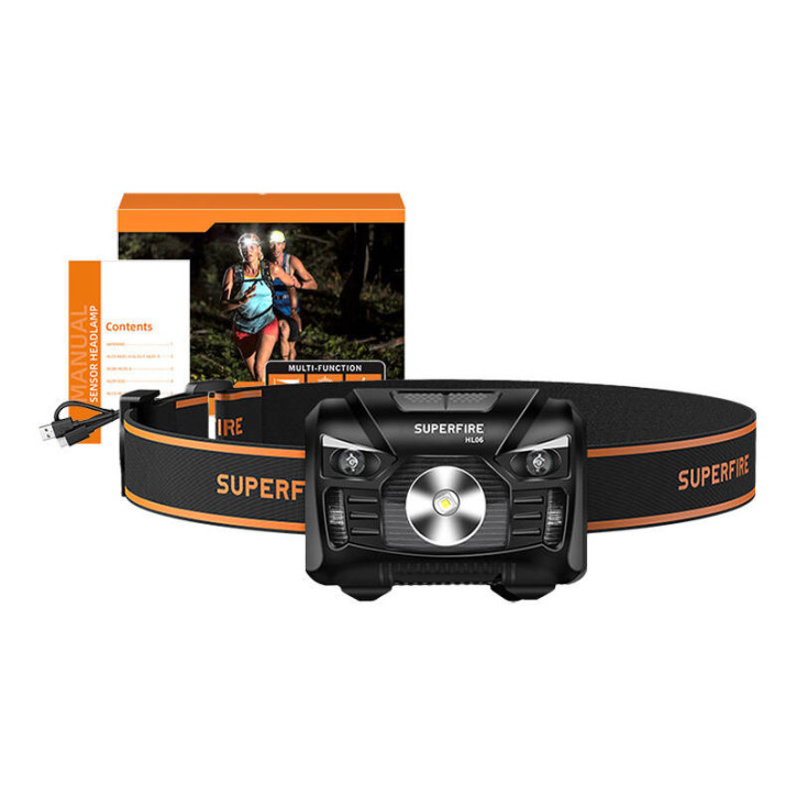 Lampada frontale Superfire HL06, 500lm, USB Lampada frontale Superfire HL06, 500lm, USB
