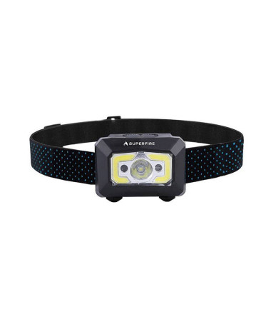 Superfire X30 Lampada frontale, 340 lm, USB, 5 modalità, 130 m