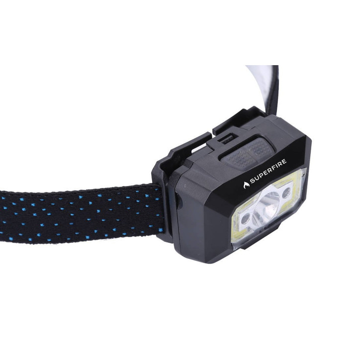 Superfire X30 Lampada frontale, 340 lm, USB, 5 modalità, 130 m