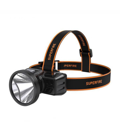 Superfire HL51 Lampada frontale, 160 lm, micro-USB, 4 modalità, 300 m