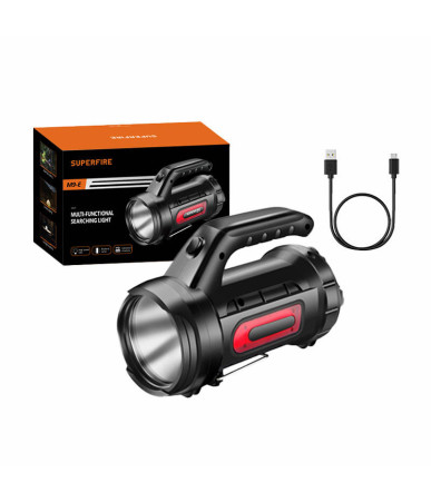 Torcia Superfire M9-E - 900 lm, 473 m, 6000 mAh, 5h, powerbank