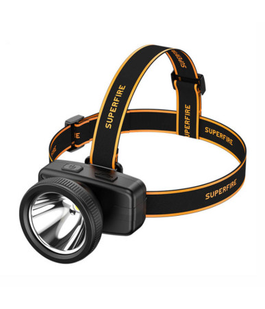 Superfire HL55 Lampada frontale, 150 lm, USB-C, 4 modalità, 270 m