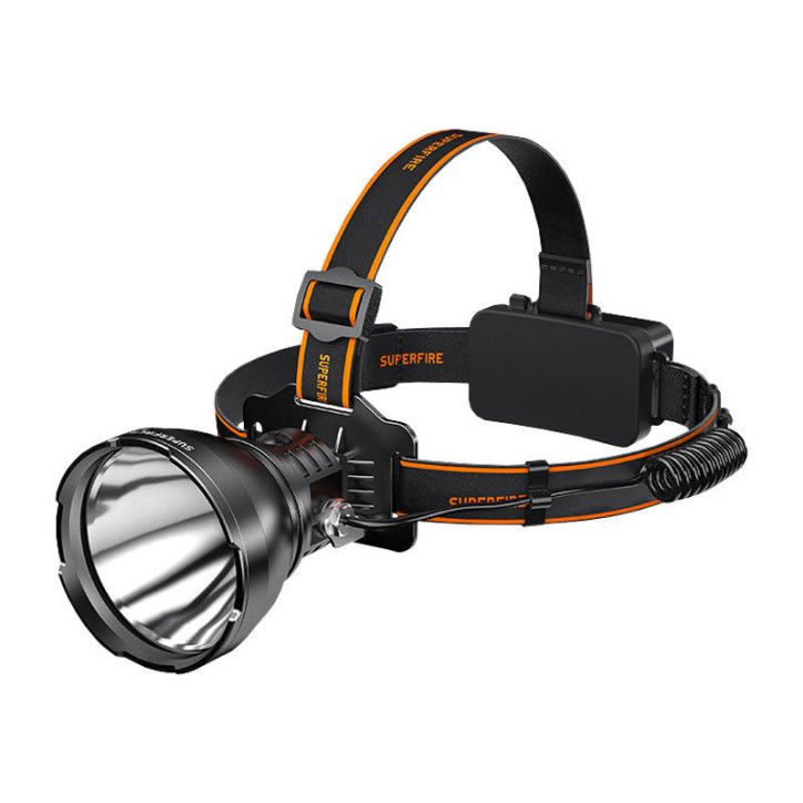 Superfire HL60 Lampada frontale - 2300 lm, 4 modalità, 330 m, LED 36W