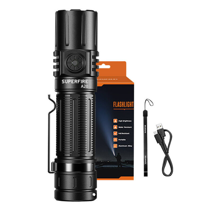 Torcia Superfire A20, 1700 lm, 300 m, 5 modalità