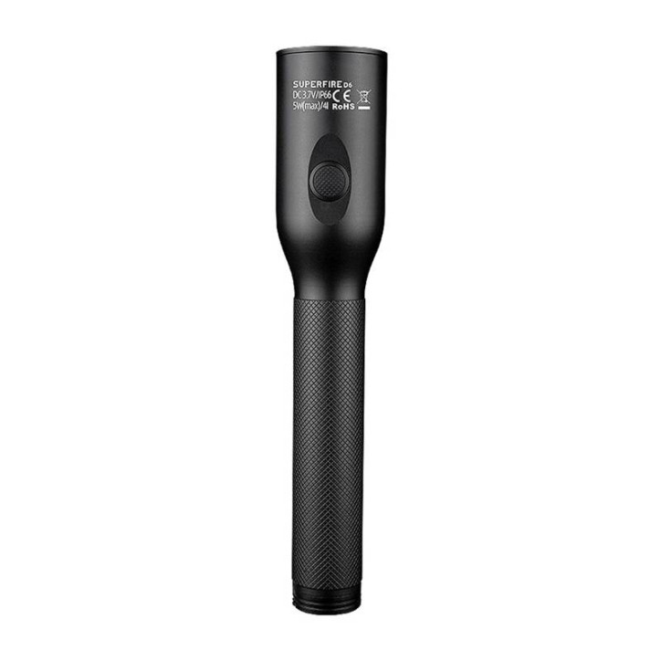 Torcia Superfire D6, 220 lm, 210 m, 4 modalità