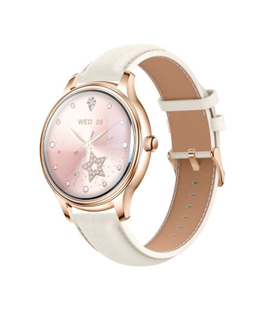 Smartwatch COLMI L28 (Oro + cinturino in pelle oro)