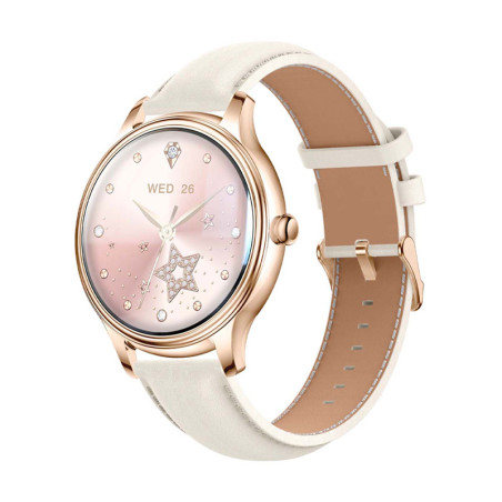 Smartwatch COLMI L28 (Oro + cinturino in pelle oro)