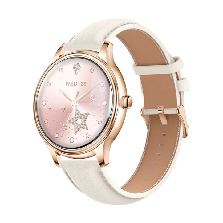 Smartwatch COLMI L28 (Oro + cinturino in pelle oro)