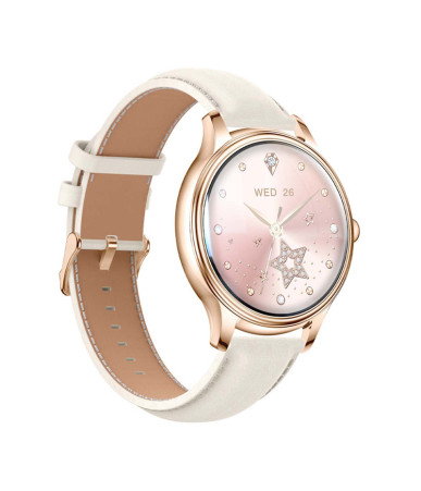 Smartwatch COLMI L28 (Oro + cinturino in pelle oro)