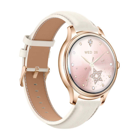 Smartwatch COLMI L28 (Oro + cinturino in pelle oro)