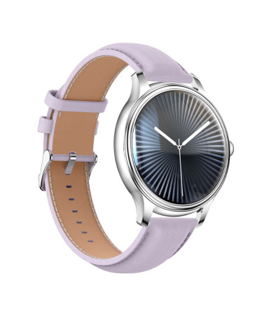 COLMI L28 Smart Watch (silver-purple + purple leather strap)