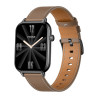 COLMI C28 Smartwatch - Nero con Cinturino in Pelle Marrone