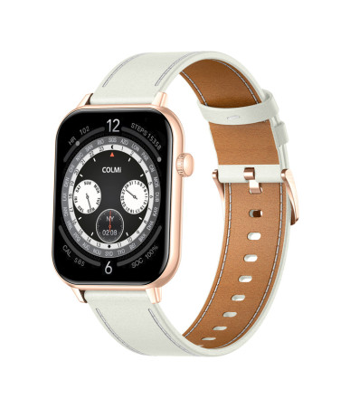 COLMI C28 Smartwatch Oro con Cinturino in Pelle Bianco