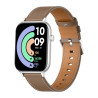 COLMI C28 Smartwatch - Argento con Cinturino in Pelle Marrone