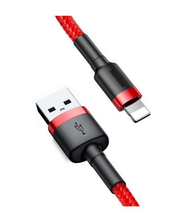 Baseus Cafule Cavo USB Lightning 1m Nero/Rosso 2.4A