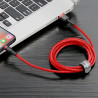 Cavo Baseus Cafule USB Lightning 2.4A 1m Nero/Rosso