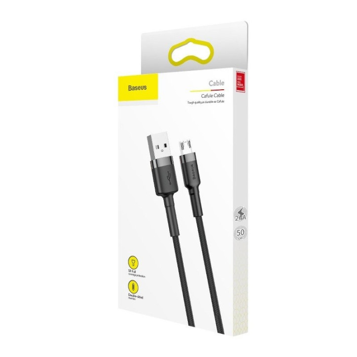 Cavo Baseus Cafule Micro USB 1m (Grigio + Nero) 2.4A