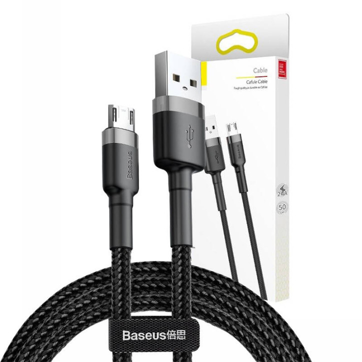 Cavo Baseus Cafule Micro USB 1m (Grigio + Nero) 2.4A