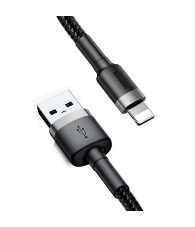 Baseus Cafule Cavo USB Lightning 1,5A 2m Grigio+Nero