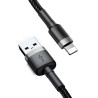 Baseus Cafule Cavo USB Lightning 1,5A 2m Grigio+Nero