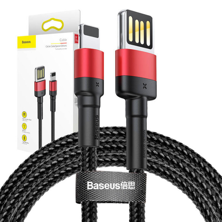 Baseus Cafule Cavo USB Lightning 1m Nero/Rosso