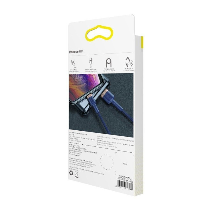 Baseus Cafule Cavo Lightning 2m Oro+Blu Scuro 1.5A
