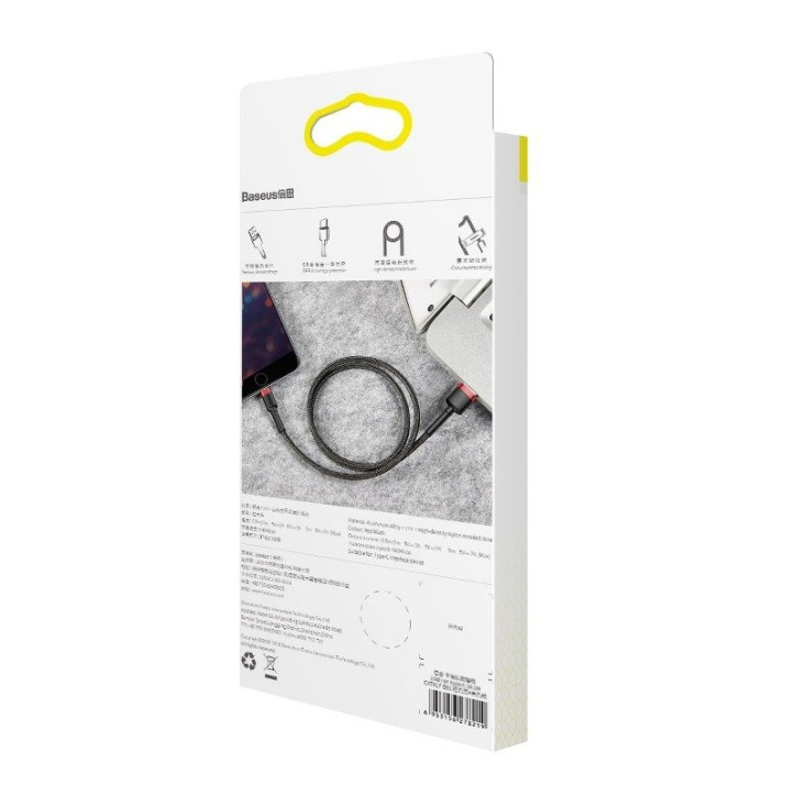 Baseus Cafule Cavo USB Lightning 2.4A 1m (Rosso+Nero)