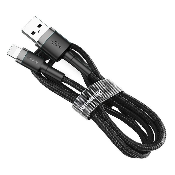 Cavo Baseus Cafule USB Lightning 1m 2.4A Grigio+Nero