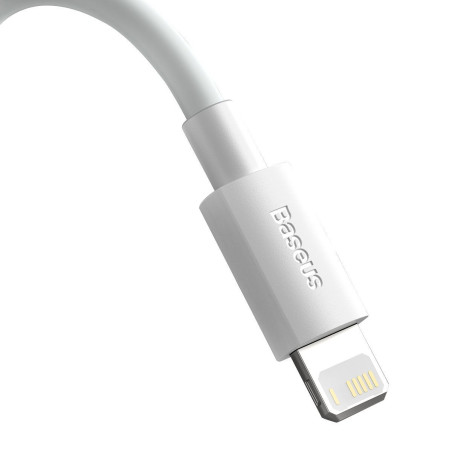 Baseus Simple Wisdom Kit 2 Cavi USB-Lightning 1.5m 2.4A Bianco