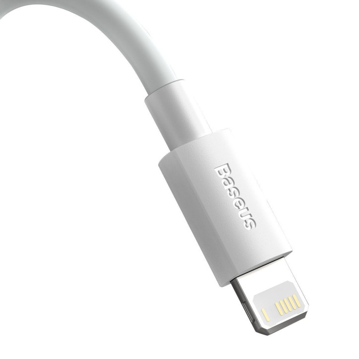 Baseus Kit Cavi Dati USB-Lightning 2.4A (2 Pezzi) 1.5m Bianco