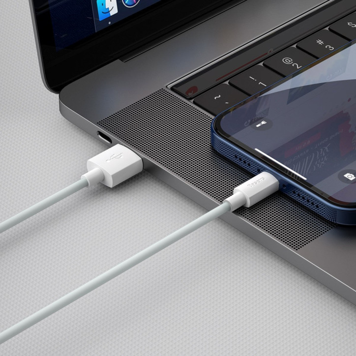 Baseus Kit Cavi Dati USB-Lightning 2.4A (2 Pezzi) 1.5m Bianco