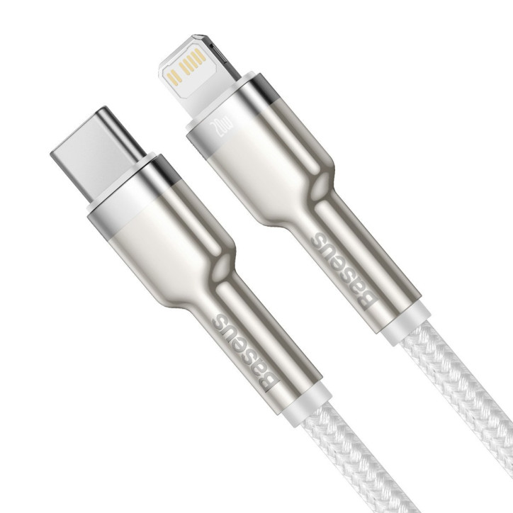 Cavo USB-C Baseus Cafule per Lightning, PD, 20W, 1m (Bianco)
