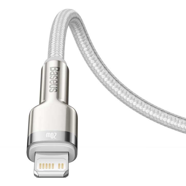 USB-C cable for Lightning Baseus Cafule, PD, 20W, 1m (white)