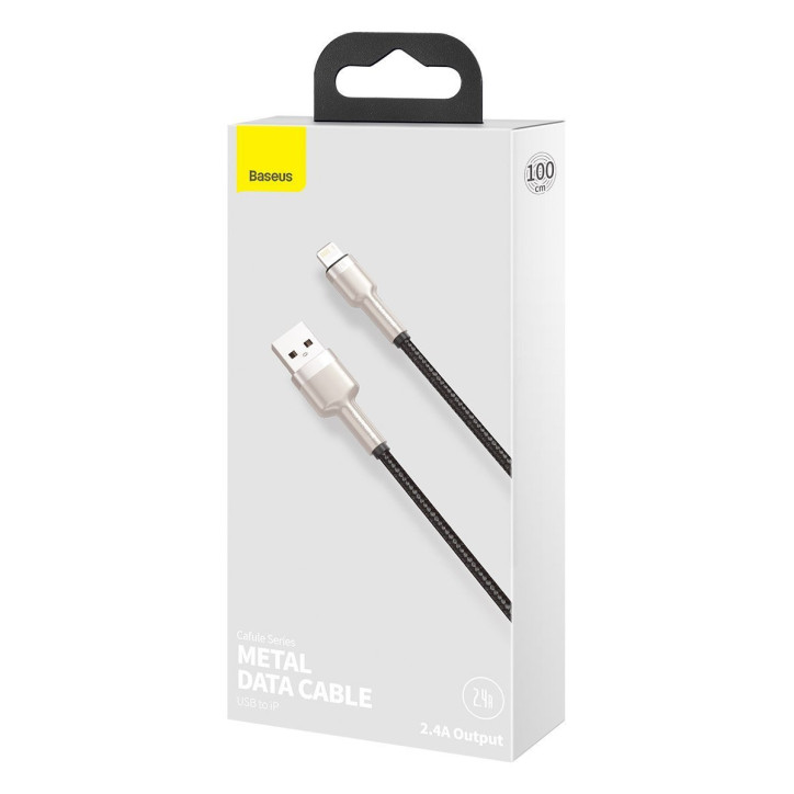 Cavo USB Baseus Cafule Lightning, 2.4A, 1m (Nero)