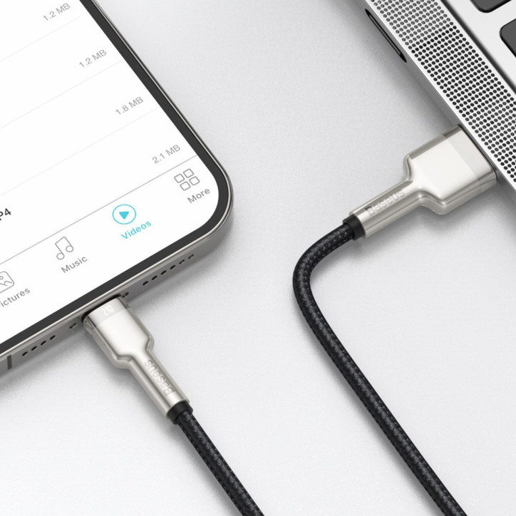 Cavo USB Baseus Cafule Lightning, 2.4A, 1m (Nero)