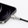 USB cable for Lightning Baseus Cafule, 2.4A, 1m (black)