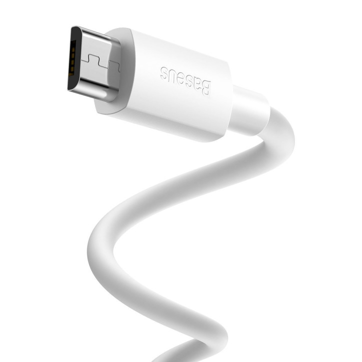 Baseus Kit Cavi Dati USB-Micro 2.1A (2 Pezzi) 1.5m Bianco