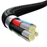 Baseus Rapid Series Cavo 3-in-1 USB-C per M+L+T 20W 1.5m Nero