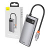 Hub Baseus Metal Gleam Series 4in1, USB-C a USB 3.0 + USB 2.0 + HDMI + USB-C PD