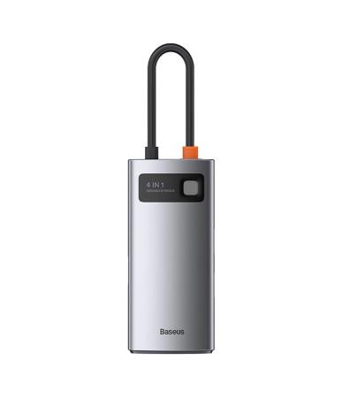Hub Baseus Metal Gleam Series 4in1, USB-C a USB 3.0 + USB 2.0 + HDMI + USB-C PD