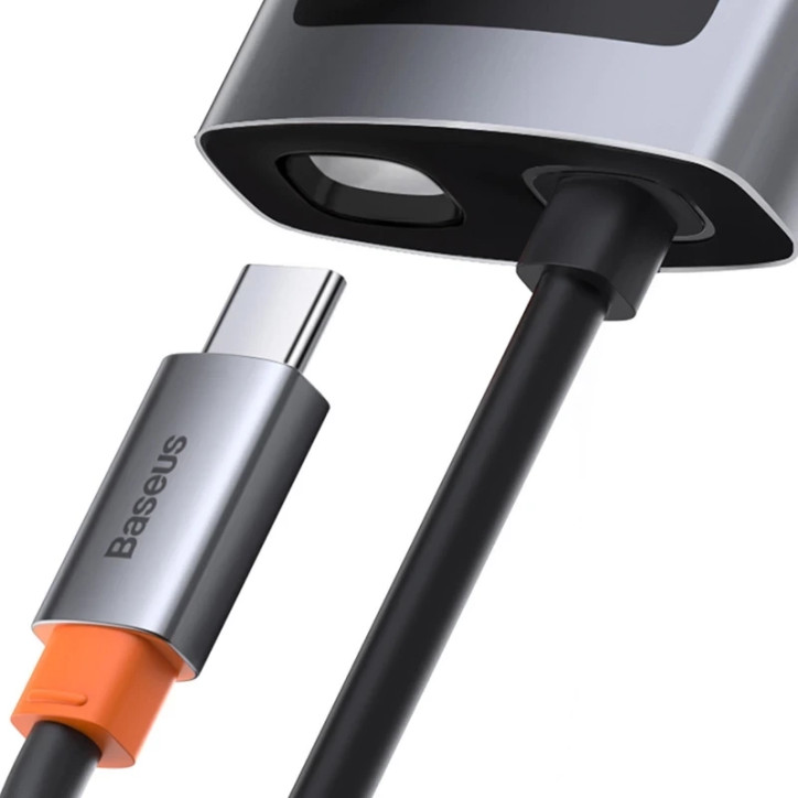 Hub Baseus Metal Gleam Series 4in1, USB-C a USB 3.0 + USB 2.0 + HDMI + USB-C PD