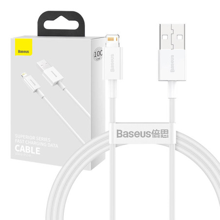 Baseus Superior Series Cavo USB-A Lightning 2.4A 1m Bianco