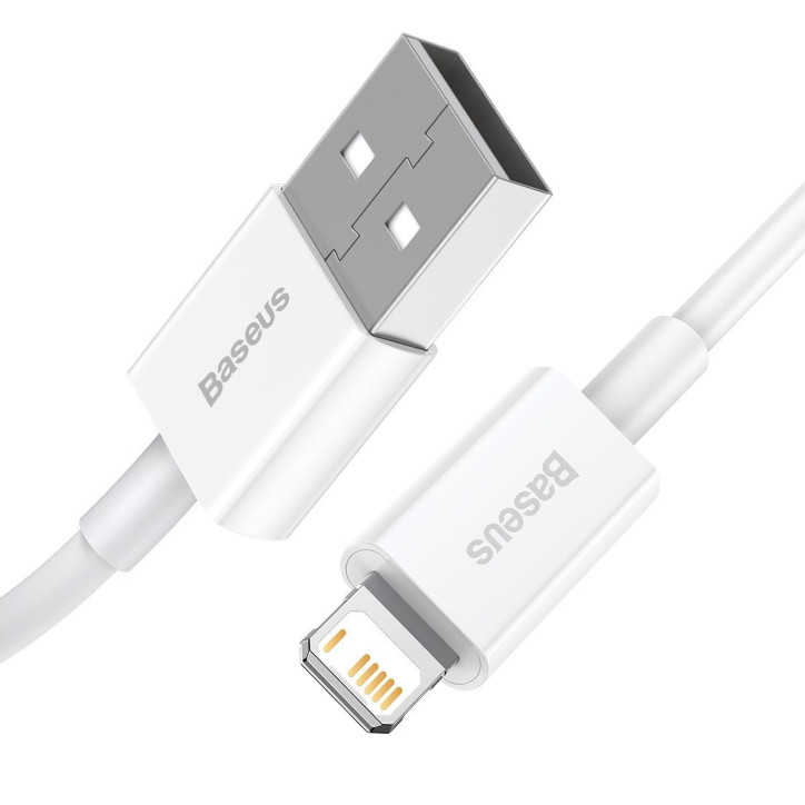 Cavo Baseus USB-Lightning 2.4A, 1m, Bianco