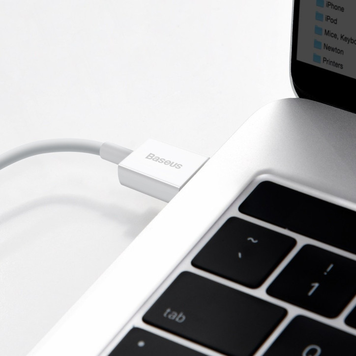 Cavo Baseus USB-Lightning 2.4A, 1m, Bianco