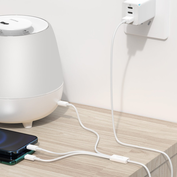 Baseus Superior Series cable USB 3in1, USB a micro USB / USB-C / Lightning, 3.5A, 1.5m (Bianco)