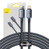 Baseus Crystal Shine Cavo USB-C Lightning 20W PD 2m Nero