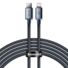 Baseus Crystal Shine Cavo USB-C Lightning 20W PD 2m Nero