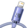 Cavo Baseus Crystal Shine USB-Lightning, 2.4A, 2m (Viola)