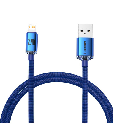 Baseus Crystal Shine Cavo USB-Lightning 1.2m Blu