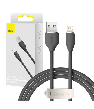 Baseus Jelly Cavo USB-Lightning 2.4A 1.2m Nero